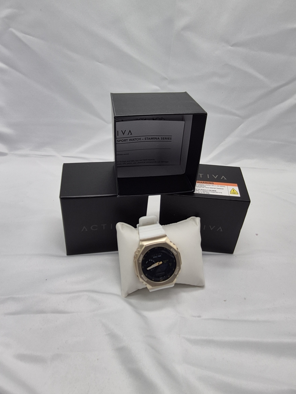 Activa Stamina Series Sport Watch - White & Rose Gold